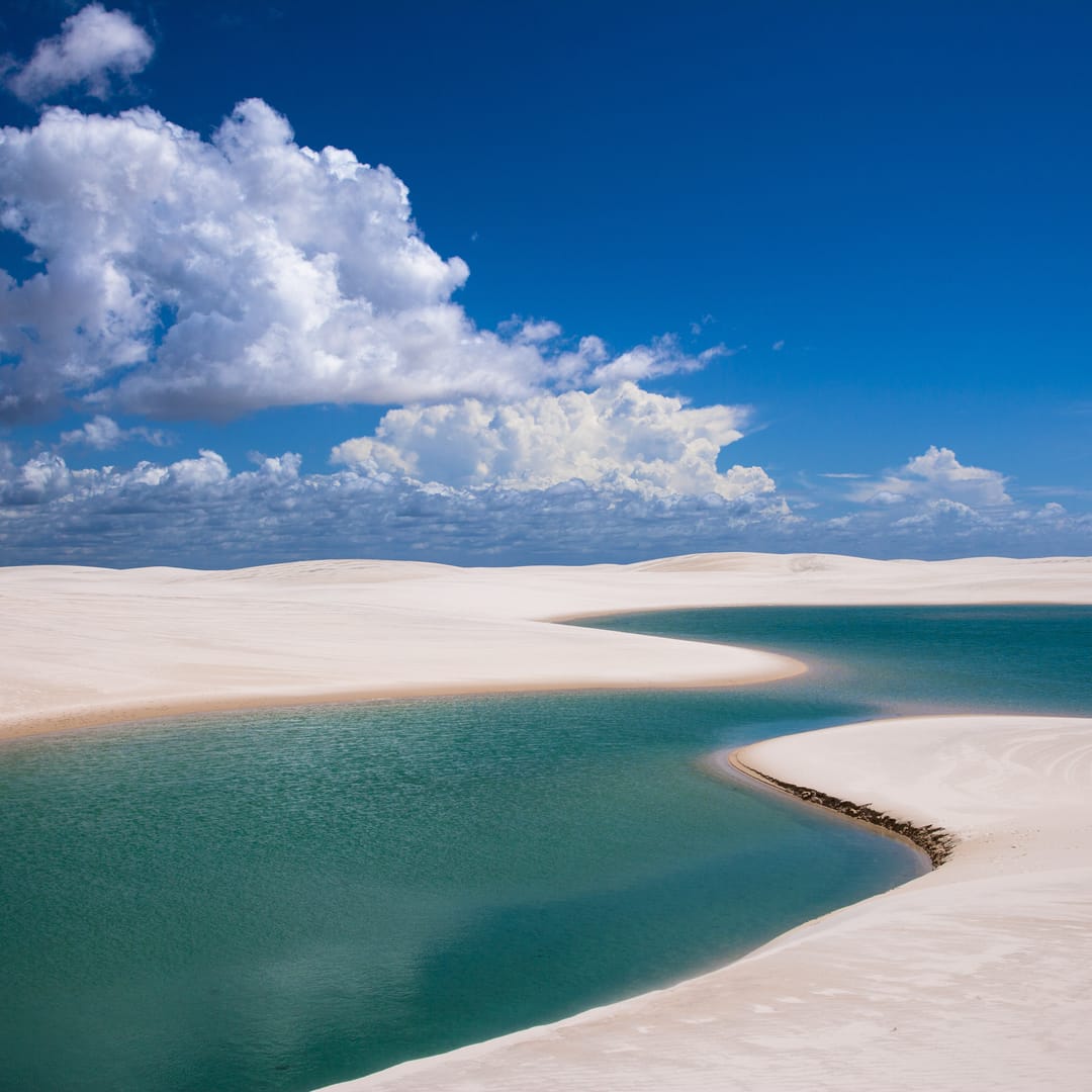 Brazilië Lencois Maranhenses blauwe lagunes en zand