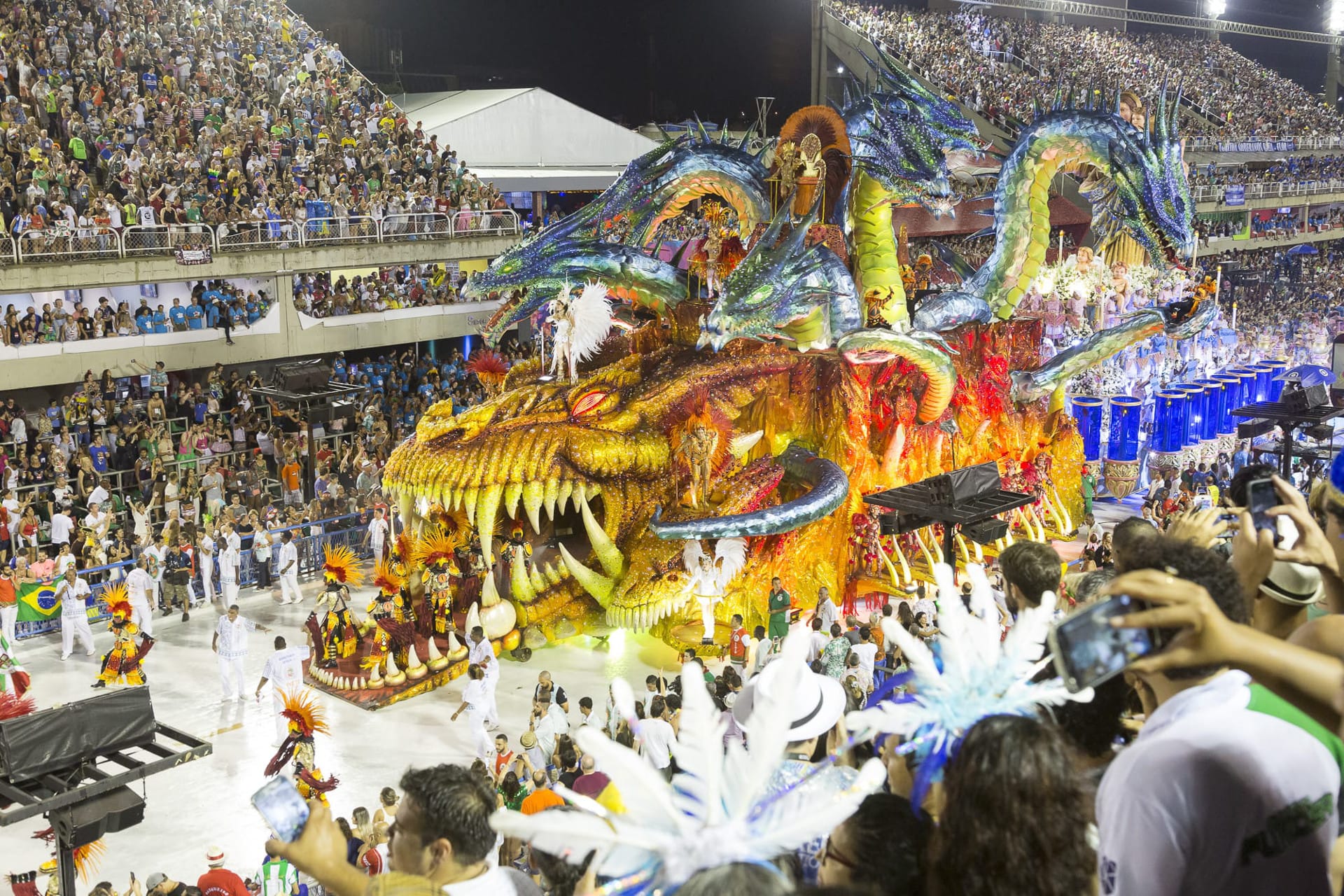 Brazilië Carnaval in Rio de Janeiro stadion praalwagen