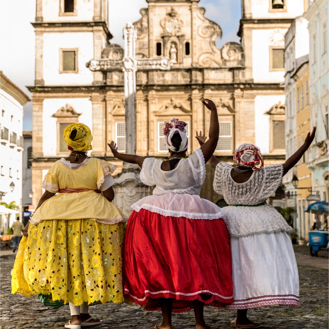 Brazilië Salvador de Bahia traditionele dames