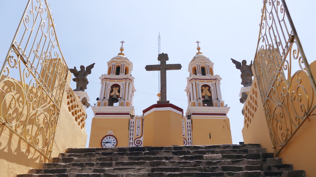 Mexico Cholula Kathedraal Grote Piramide