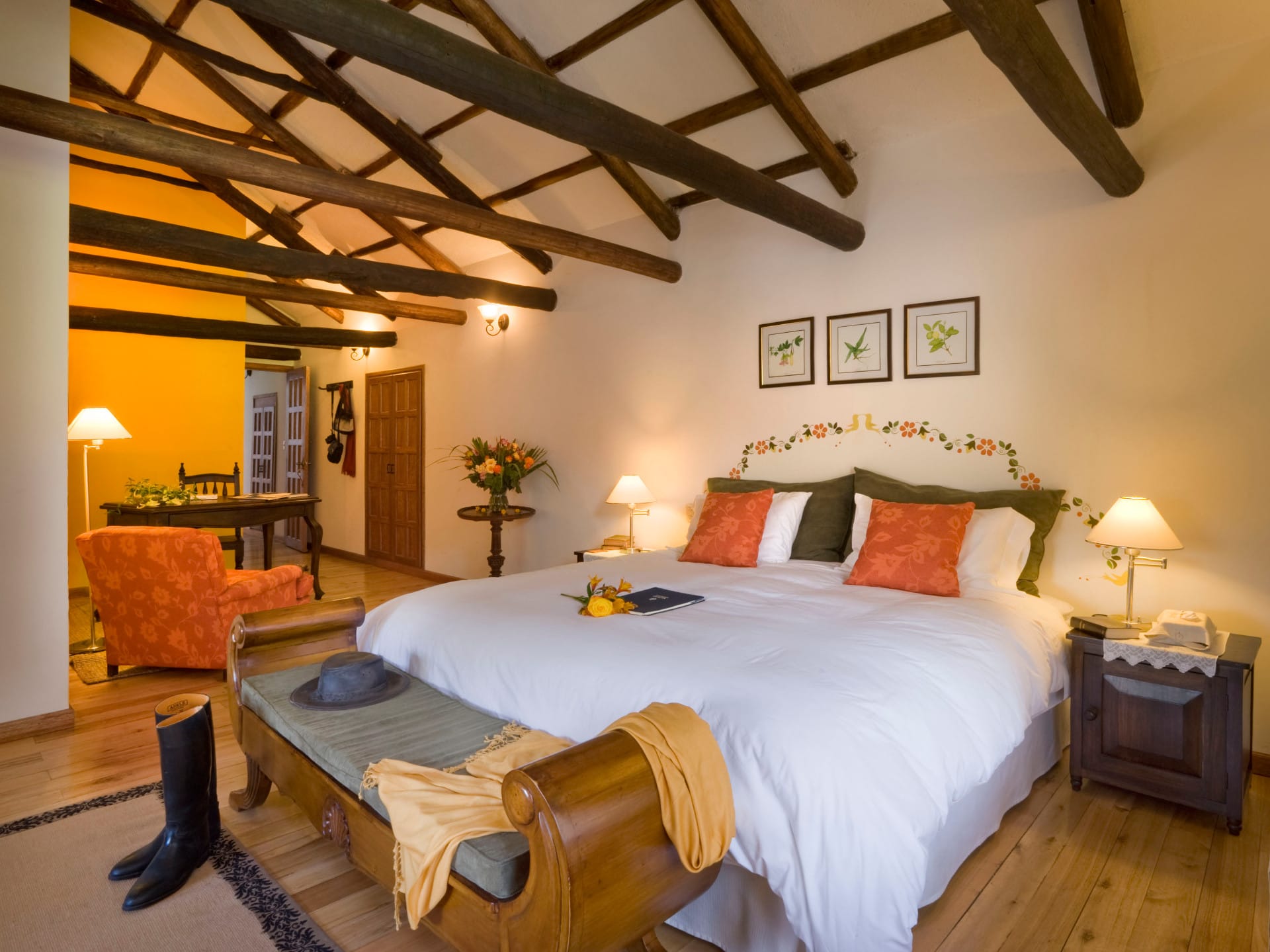 Ecuador Andes Hacienda Zuleta deluxe kamer