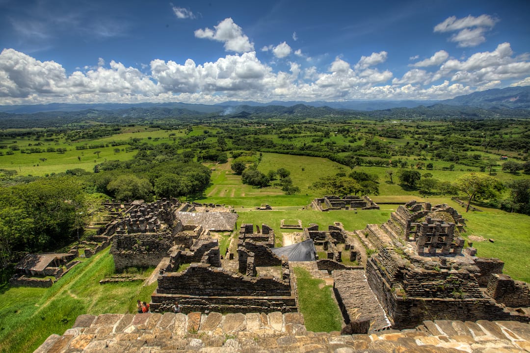 Mexico Chiapas Tonin uitzicht piramides