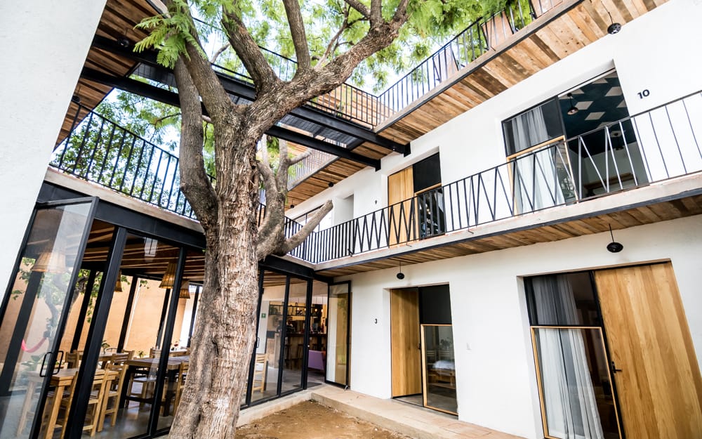 Mexico Oaxaca Hotel con Corazon patio