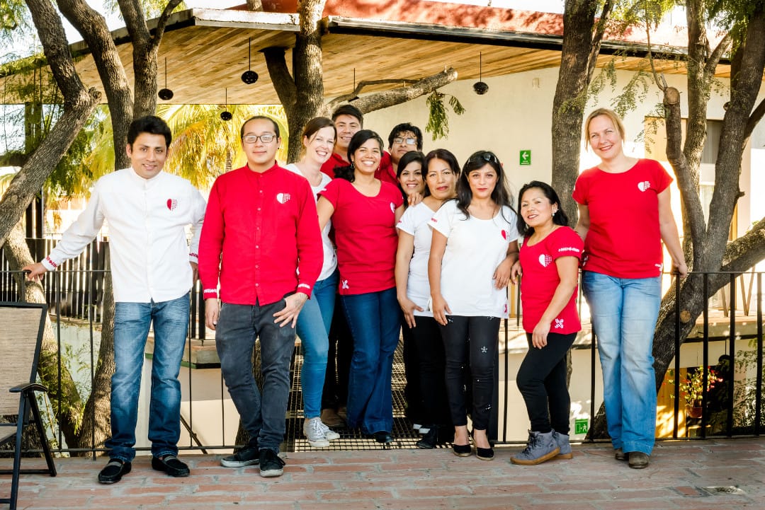 Mexico Oaxaca Hotel con Corazon teamfoto