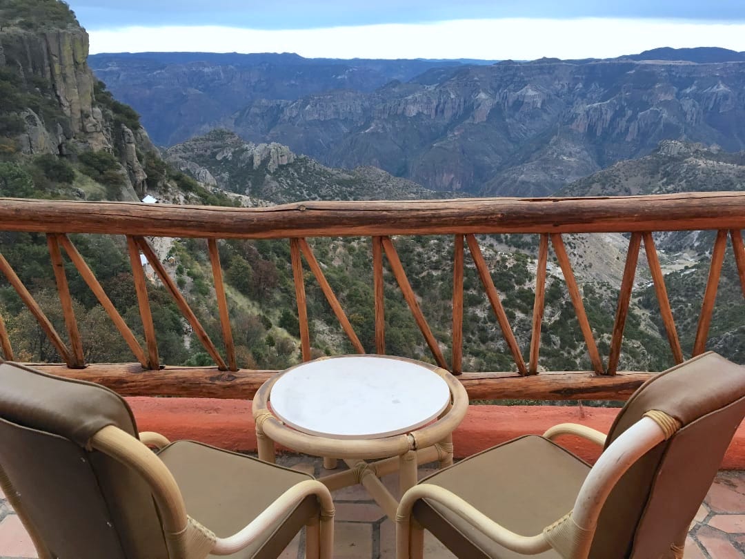 Hotel Mirador in Mexico Copper Canyon uitzicht