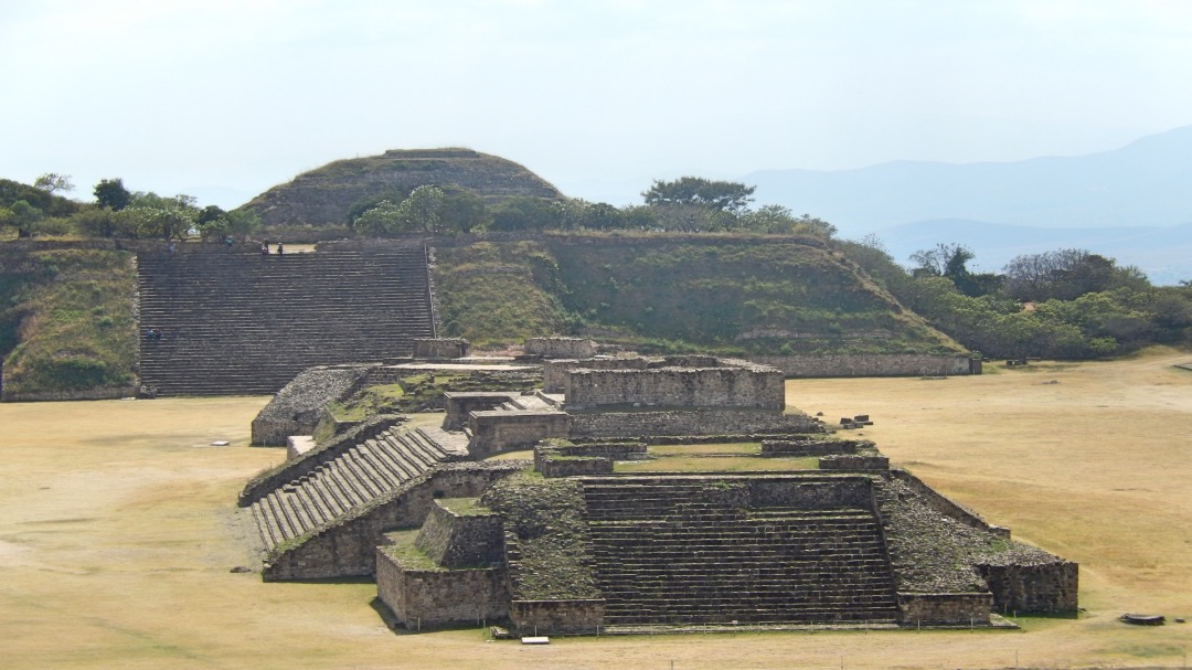 Maya tempels in Mexico Oaxaca Ruines Monte Alban