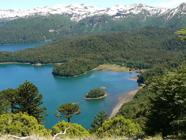 Chili Merengebied Conguillio Lake uitzicht