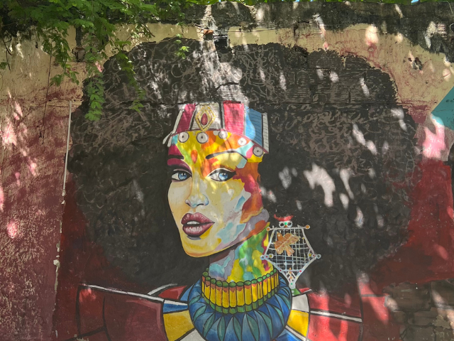 Colombia Cartagena Streetart afro vrouw