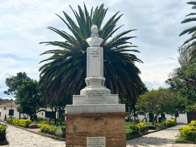 Colombia Villa de Leyva Park standbeeld