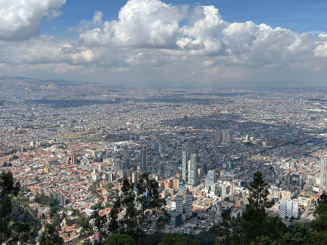 Colombia Bogota Monserrate Uitzicht stad