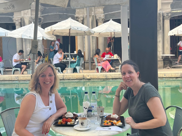 Brazilië Rio de Janeiro lunch bij de kunstacademie Nicole en Mariette