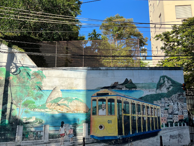 Brazilië Rio de Janeiro Santa Teresa Tram Graffiti
