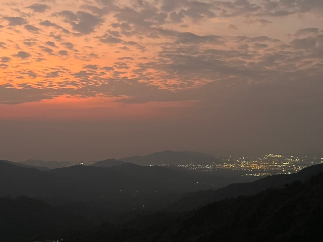 Colombia Minca Zonsondergang met uitzicht op Santa Marta