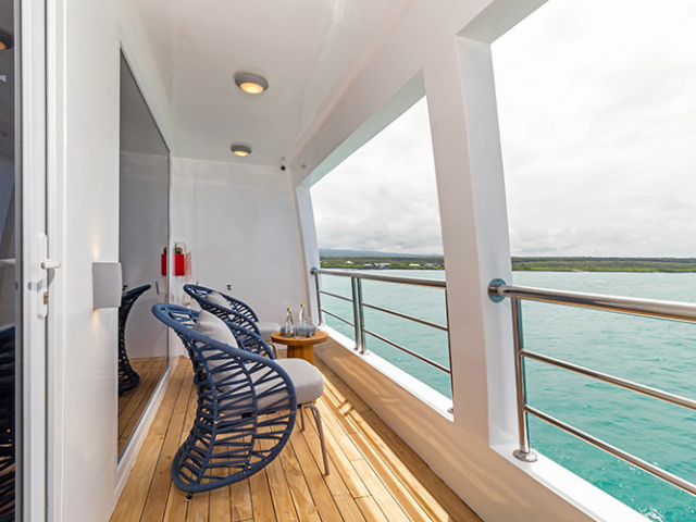 Galapagos Cruise Cormorant Main Suite Balcony