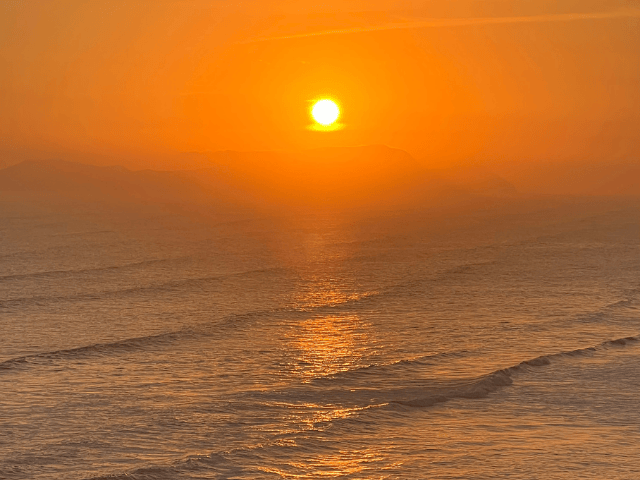 Peru Lima zonsondergang oceaan