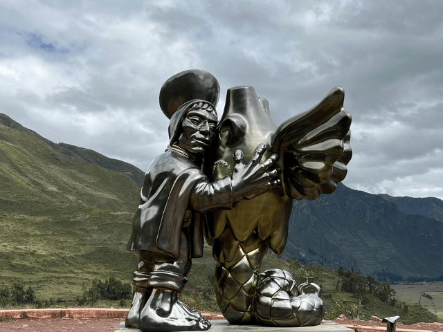 Peru Sacred Valley Heilige Vallei van de Inca's standbeeld