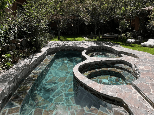 Peru Sacred Valley Urubamba Andenia Boutique Hotel zwembad