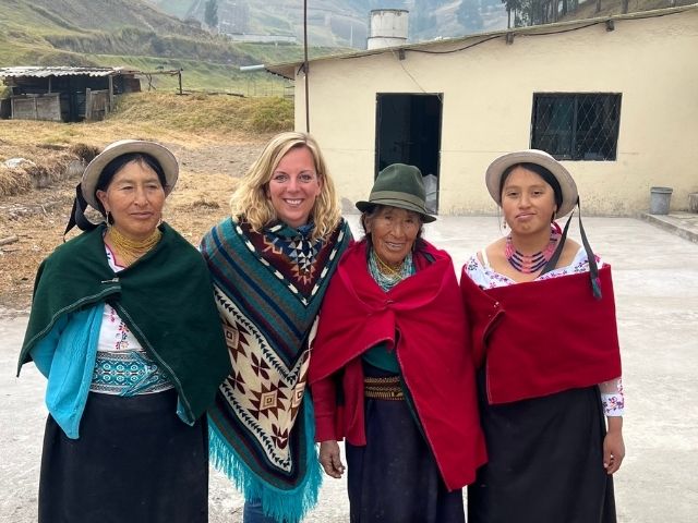 Ecuador Nicole connecting with locals