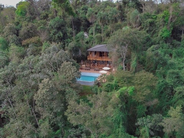 Glamping in Argentinië Selva Iguazu lodge en zwembad