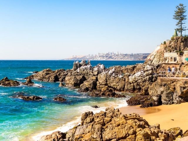 Viña del Mar Chili in de zomer