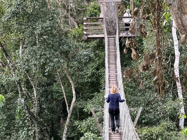 Inkaterra Reserva Amazonica Nicole op de Canopy Walk