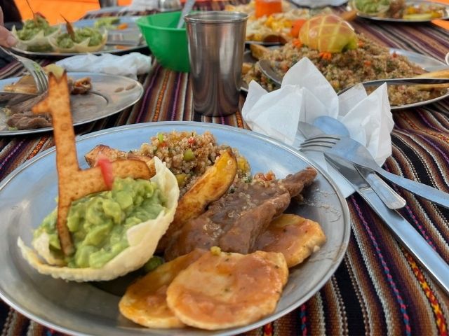 Luxe Inca Trail naar Machu Picchu Eten