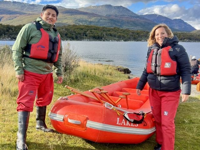 Argentinië Patagonie reis Ushuaia Nicole en Edson Tierra del Fuego kanotocht