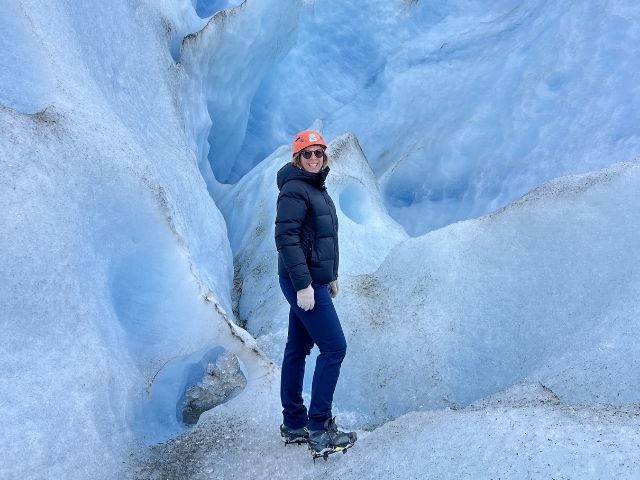 Argentinië Perito Moreno Nicole op de gletsjer