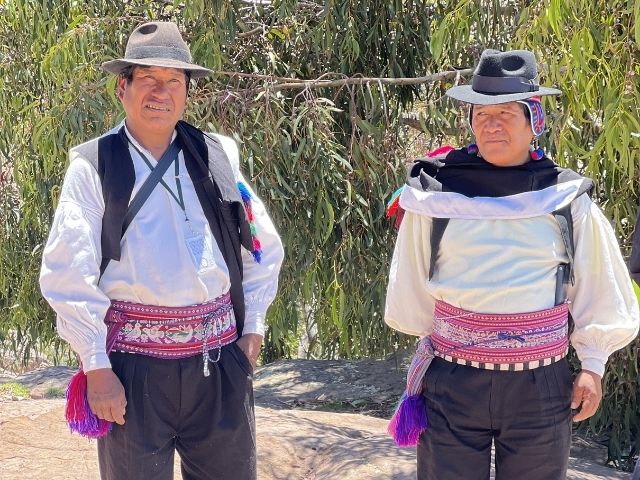 Lake Titicaca Peru inwoners van Taquile