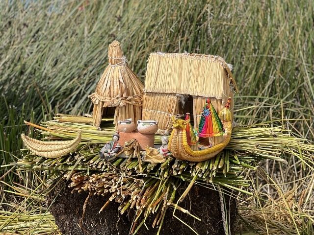Lake Titicaca Peru wonen op de Uros eilanden