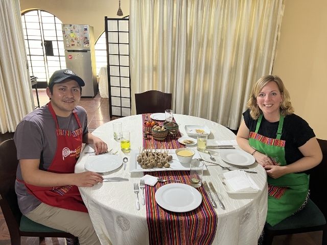 Peru Lima Kookworkshop Nicole en Edson Papa a la Huacaina